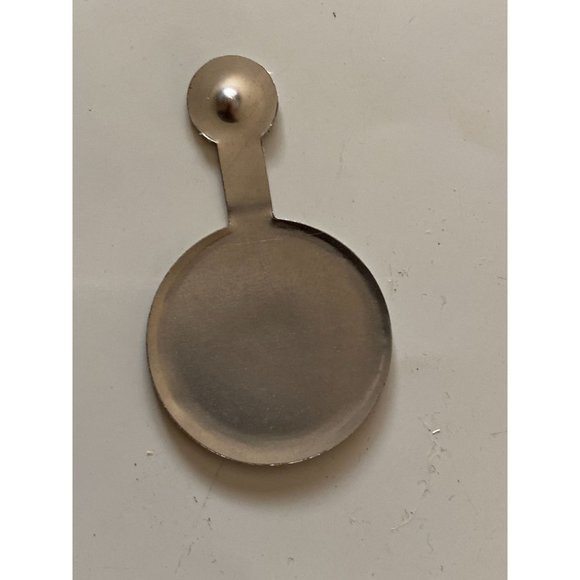 Vintage ARLINGTON crest Tin Tab Bendable Button Pin - Picture 3 of 3